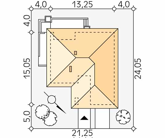 Projekt domu Atut 2 - usytuowanie na działce