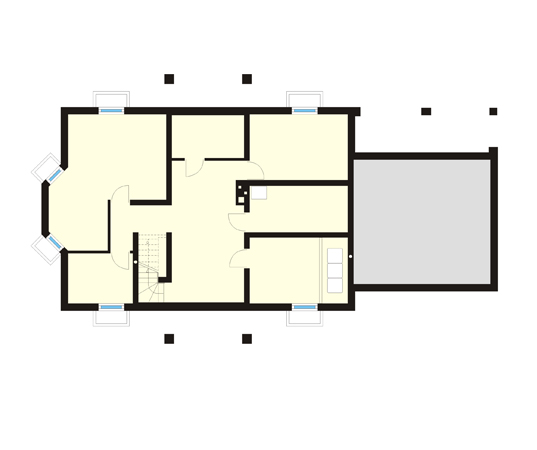 Projekt domu Aura - rzut piwnicy
