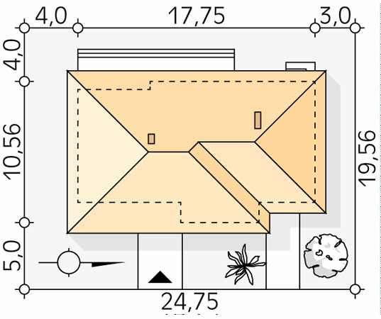 Projekt domu Aurelia 2 - usytuowanie na działce