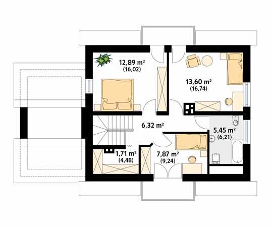 Projekt domu Azalia 2 - rzut poddasza