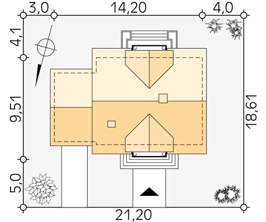 Projekt domu Azalia 2 - usytuowanie na działce