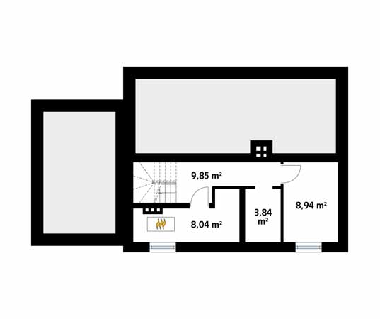 Projekt domu Azalia 4 - rzut piwnicy