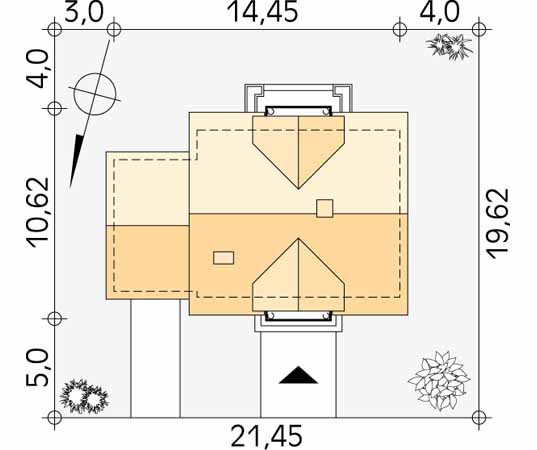 Projekt domu Azalia 4 - usytuowanie na działce