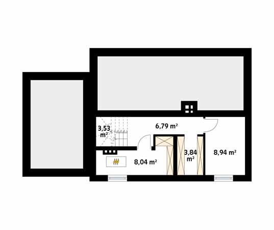Projekt domu Azalia 5 - rzut piwnicy