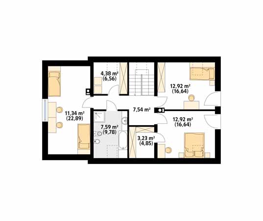 Projekt domu Azuryt 3 - rzut poddasza