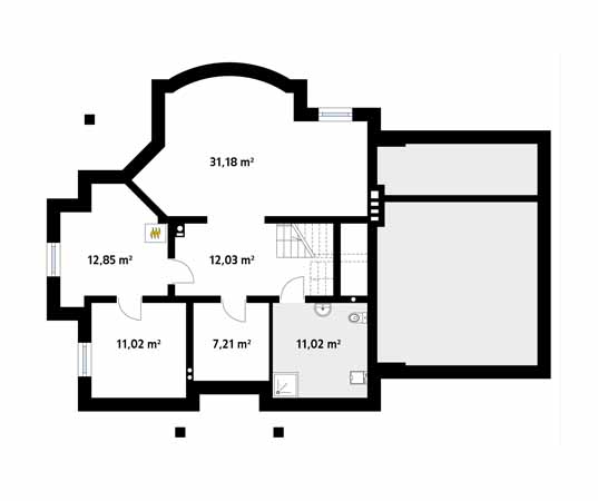 Projekt domu Bachus 10 - rzut piwnicy