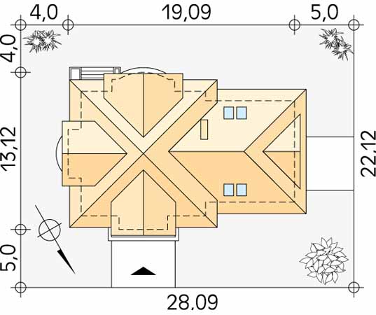 Projekt domu Bachus 6 - usytuowanie na działce