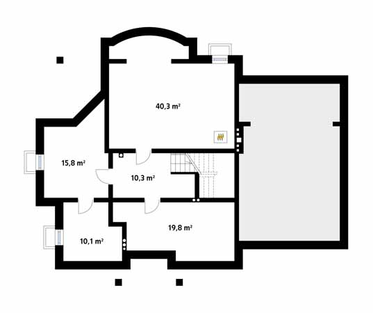 Projekt domu Bachus 7 - rzut piwnicy