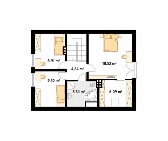 Projekt domu Balbinka 2 - rzut poddasza