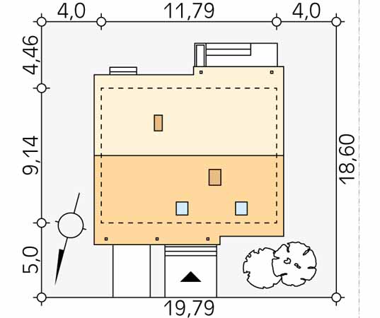 Projekt domu Balbinka 2 - usytuowanie na działce