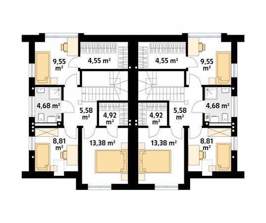 Projekt domu Bali - rzut poddasza