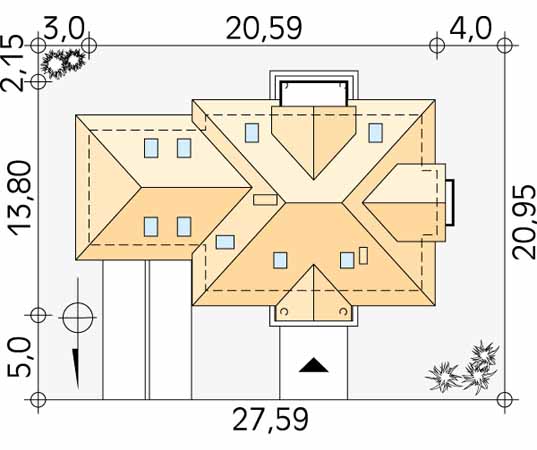 Projekt domu Ballada 2 - usytuowanie na działce