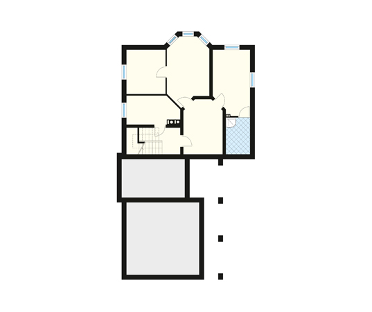 Projekt domu Baśka - rzut piwnicy