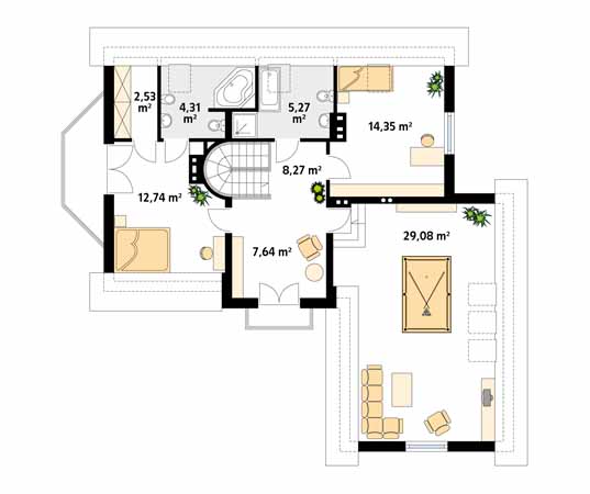 Projekt domu Batuta 3 - rzut poddasza