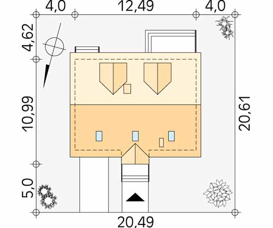 Projekt domu Bemol - usytuowanie na działce