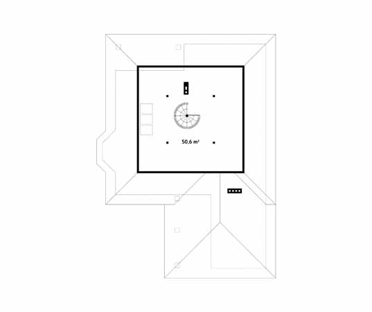 Projekt domu Beta - rzut poddasza