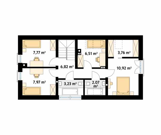 Projekt domu Bez 3 - rzut poddasza