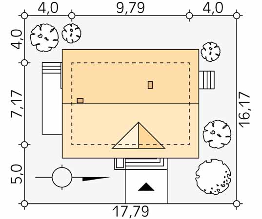 Projekt domu Bez 4 - usytuowanie na działce
