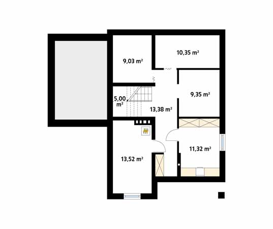 Projekt domu Bluszcz 4 - rzut piwnicy