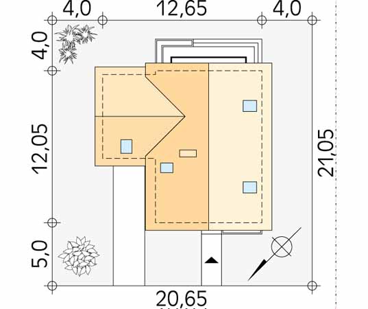 Projekt domu Bluszcz 4 - usytuowanie na działce