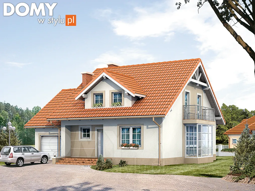 Projekt domu Boguśka - wizualizacja frontowa
