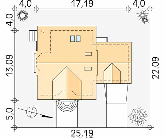 Projekt domu Bolero 2 - usytuowanie na działce