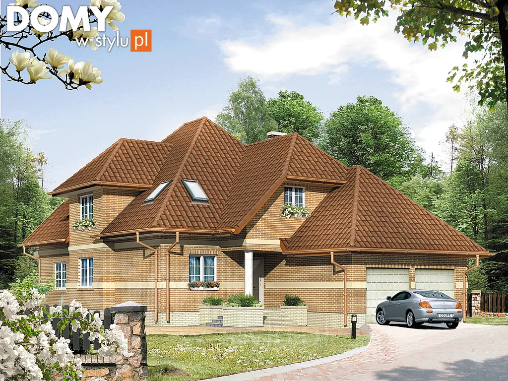 Projekt domu Bora 2 - wizualizacja frontowa