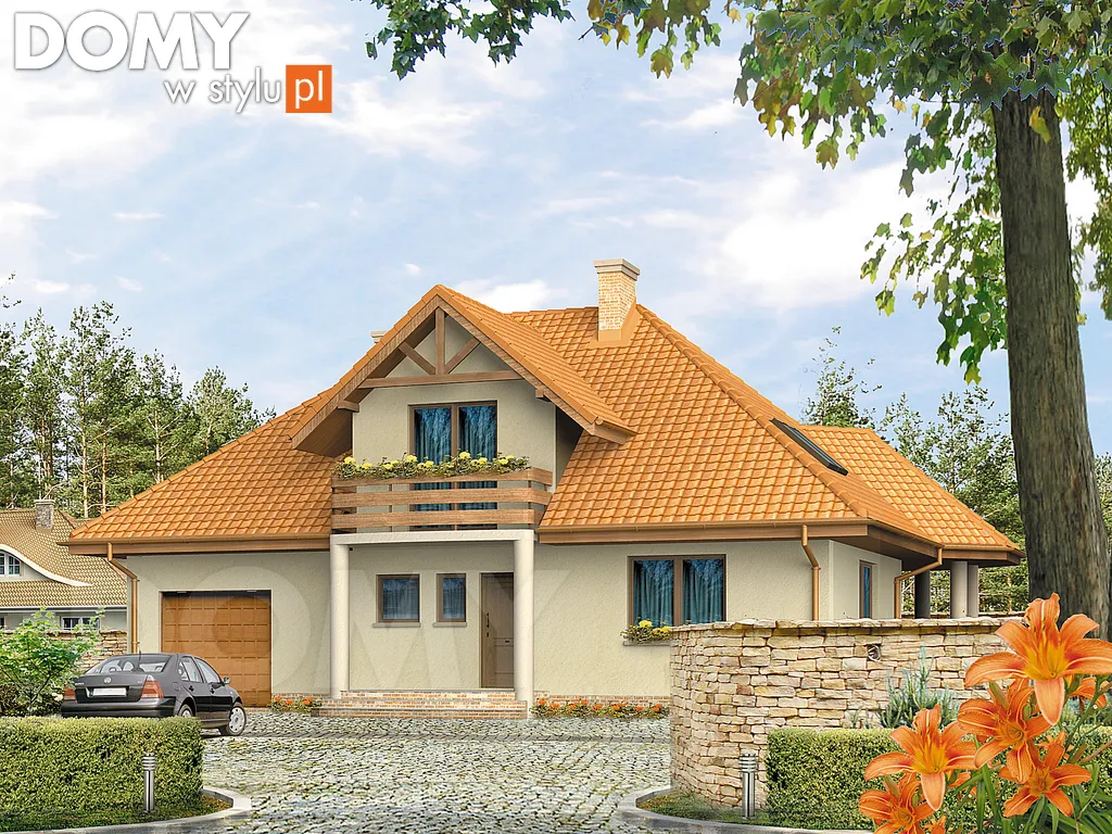 Projekt domu Boston - wizualizacja frontowa