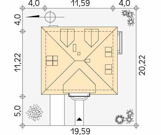 Projekt domu Boston 3 - usytuowanie na działce
