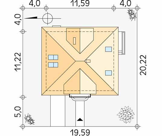 Projekt domu Boston 4 - usytuowanie na działce