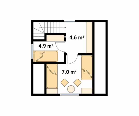 Projekt domu Bratek dr-S - rzut poddasza