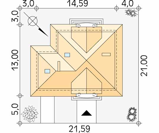 Projekt domu Brawo 2 - usytuowanie na działce