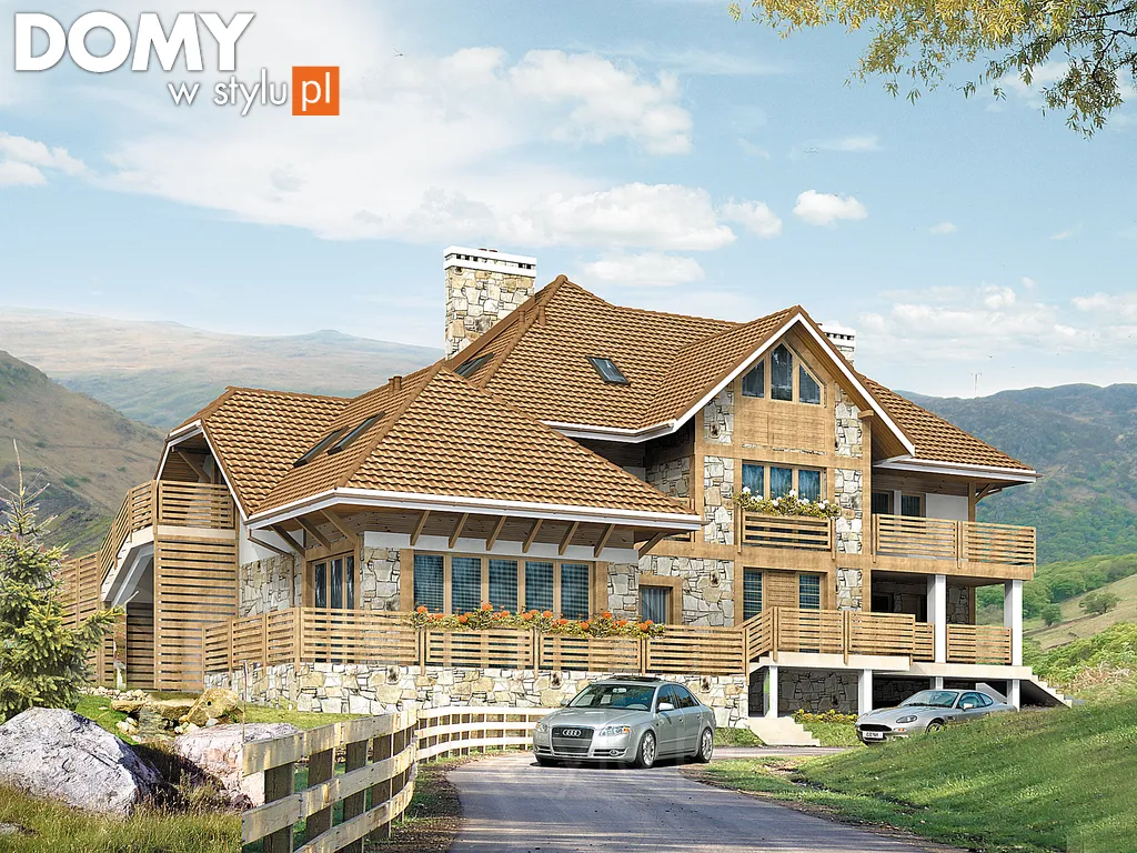 Projekt domu Brzask - wizualizacja frontowa