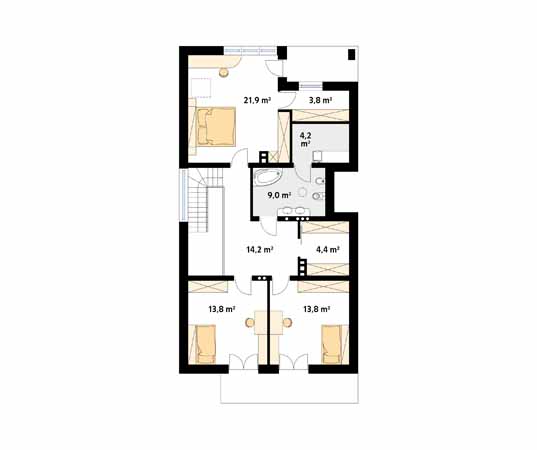 Projekt domu Brzoza 2 - rzut poddasza