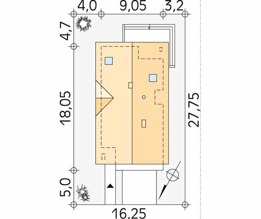 Projekt domu Brzoza 2 - usytuowanie na działce