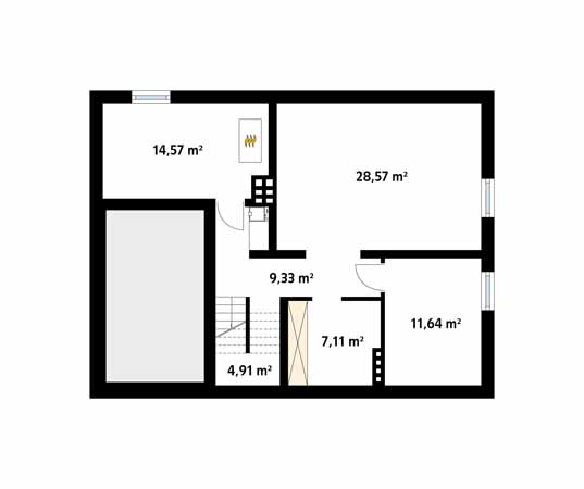 Projekt domu Carmen 3 - rzut piwnicy