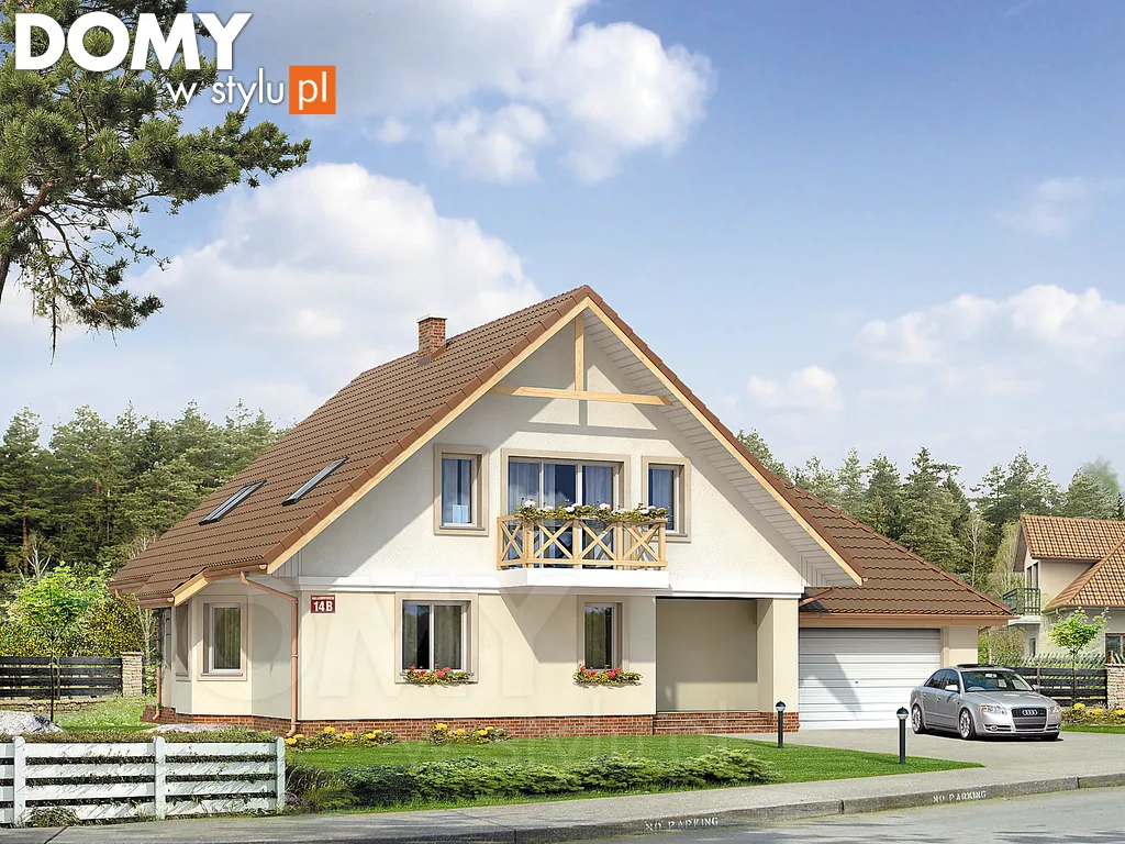 Projekt domu z poddaszem Caro 3 - wizualizacja frontowa