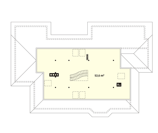 Projekt domu Cedr dr-S - rzut poddasza