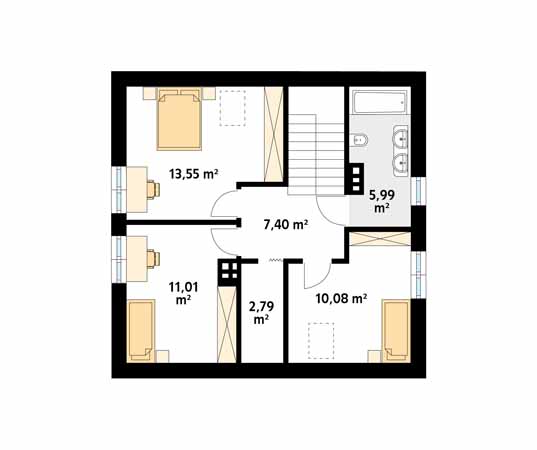 Projekt domu Ceres - rzut poddasza