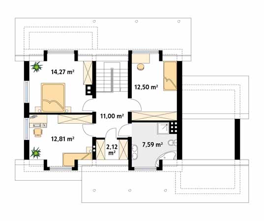 Projekt domu Combo - rzut poddasza