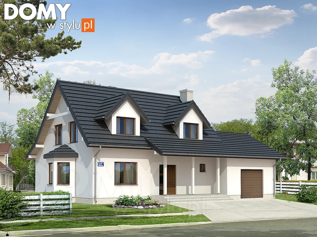 Projekt domu z poddaszem Combo 3 - wizualizacja frontowa