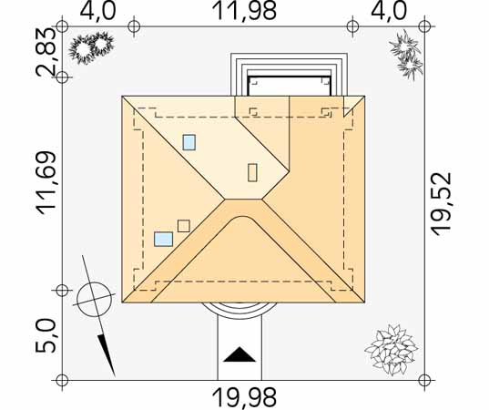 Projekt domu Credo - usytuowanie na działce