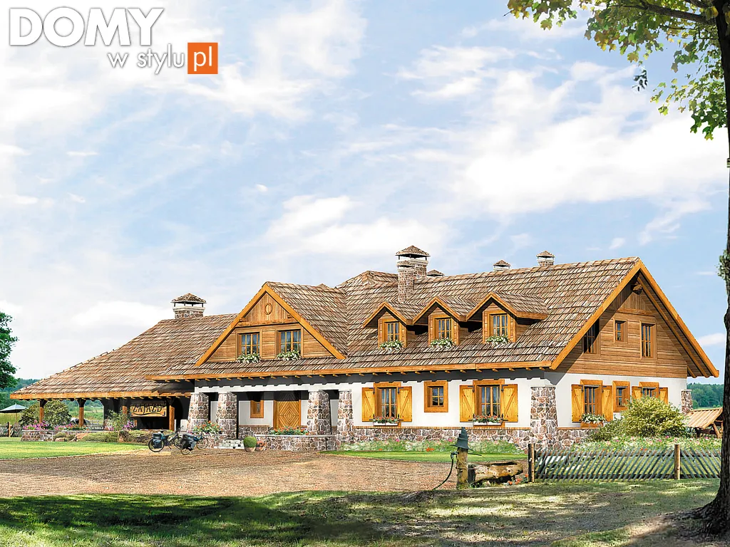 Projekt domu Cykada - wizualizacja frontowa