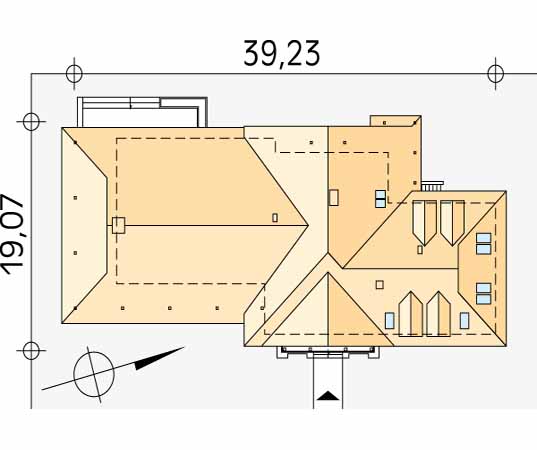 Projekt pensjonatu Cykada 2 - usytuowanie na działce