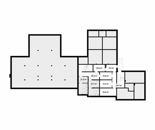Projekt pensjonatu Cykada 4 - rzut piwnicy