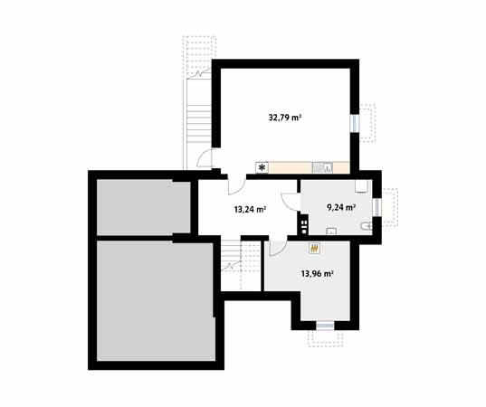 Projekt domu Cyprys 10 - rzut piwnicy