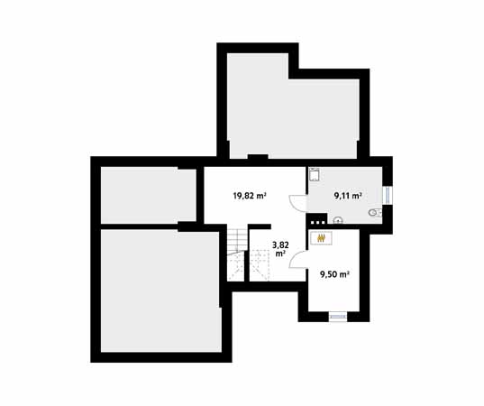 Projekt domu Cyprys 6 - rzut piwnicy