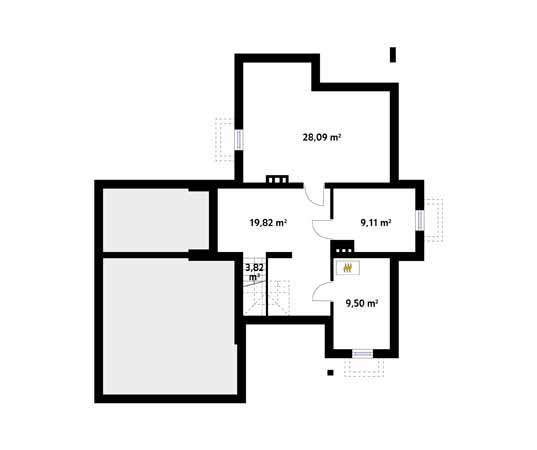 Projekt domu Cyprys 8 - rzut piwnicy
