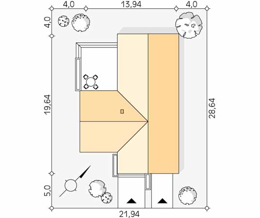 Projekt domu Cytrus 3 - usytuowanie na działce