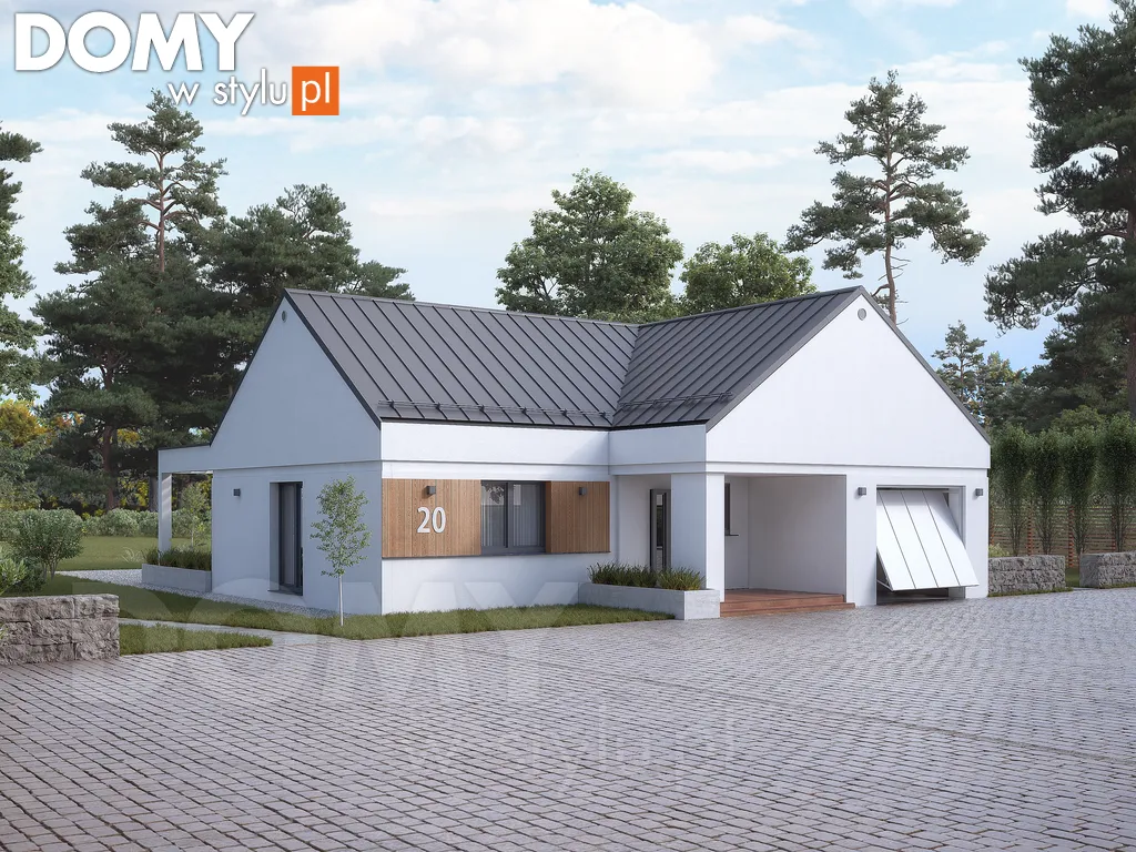 Nowoczesny projekt domu parterowego Cytrus 3 - wizualizacja frontowa